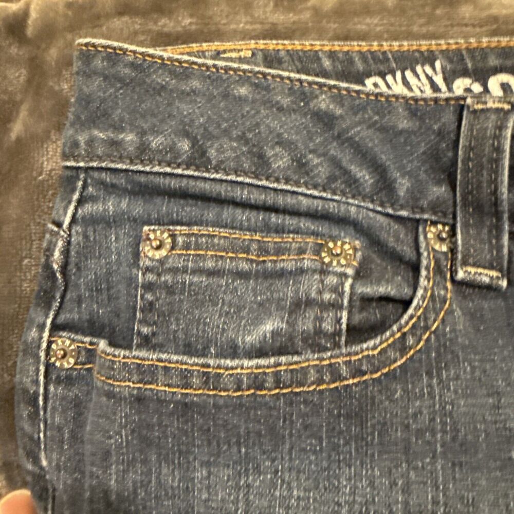 DKNY Soho Jean Womens Mid Rise Bootcut Stretch Blue Jeans Size 14 - Picture 6 of 14